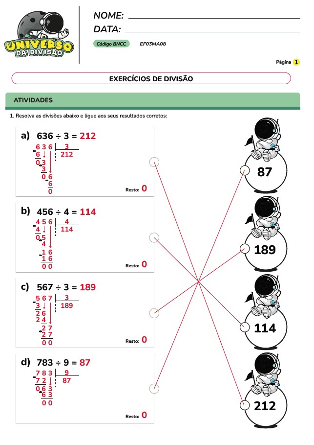 Atividades de Divisão