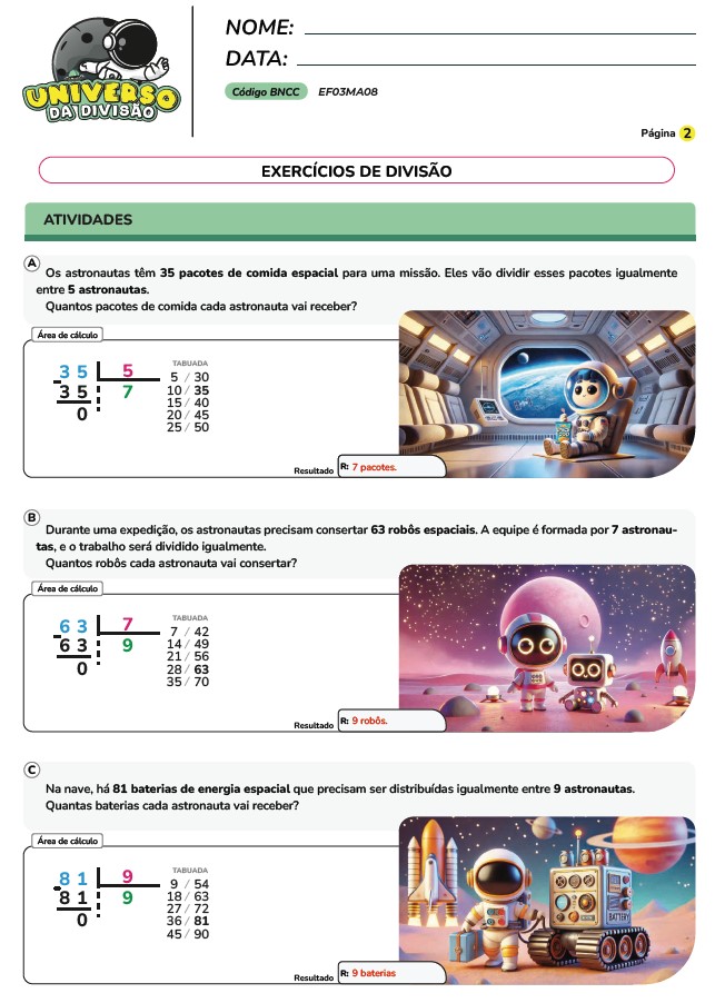 Atividades de Divisão